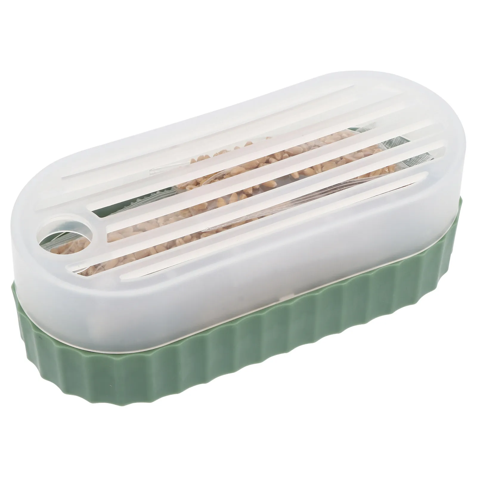 

1Set Cat Grass Planting Box Soilless Culture Plant Starter Tray with Transparent Lid Catnip Hydroponic Nursery Container for Pet
