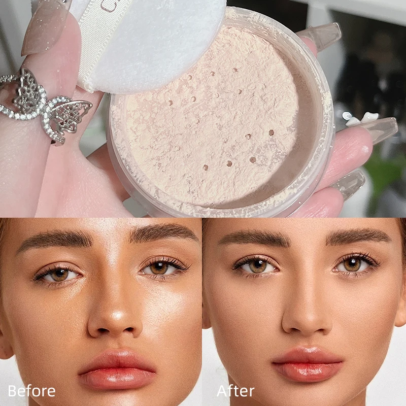 Loose Powder Makeup Transparent Natural Face Finishing Powder Professional Oil-control Waterproof Matte Setting Powder Cosmetics