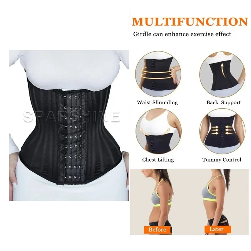 Fajas Colombianas High Compression Waist Trainer Tummy Control Waistband Adjustable Hook-eyes Flat Belly Slimming Shapewear