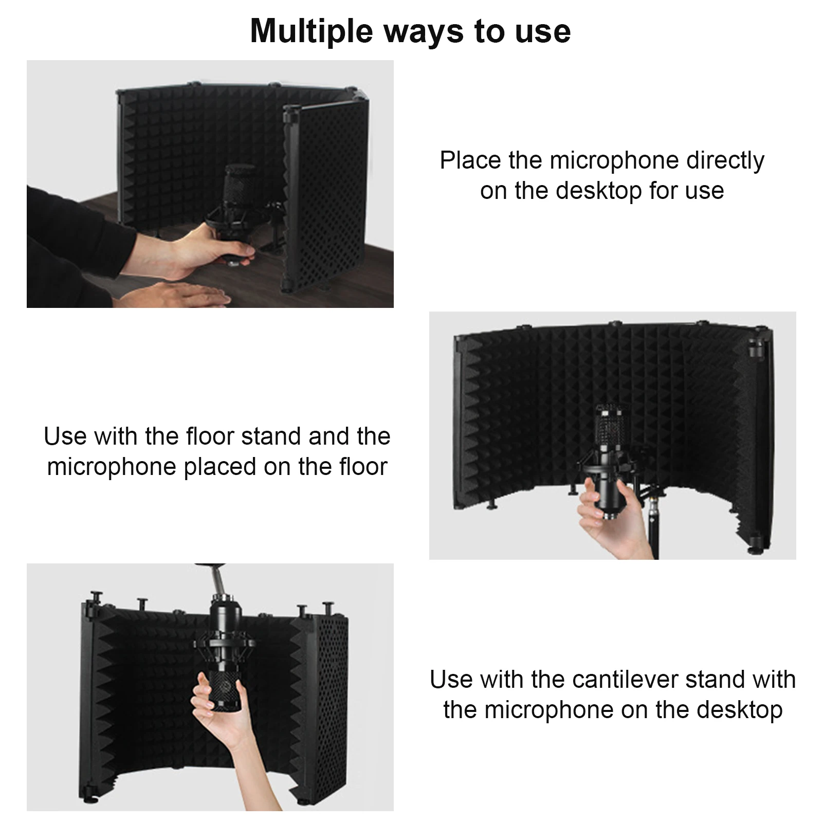 درع عزل الميكروفون معدات الحد من الضوضاء استوديو لوحات عازلة للصوت الصوتية أسافين عازلة للصوت