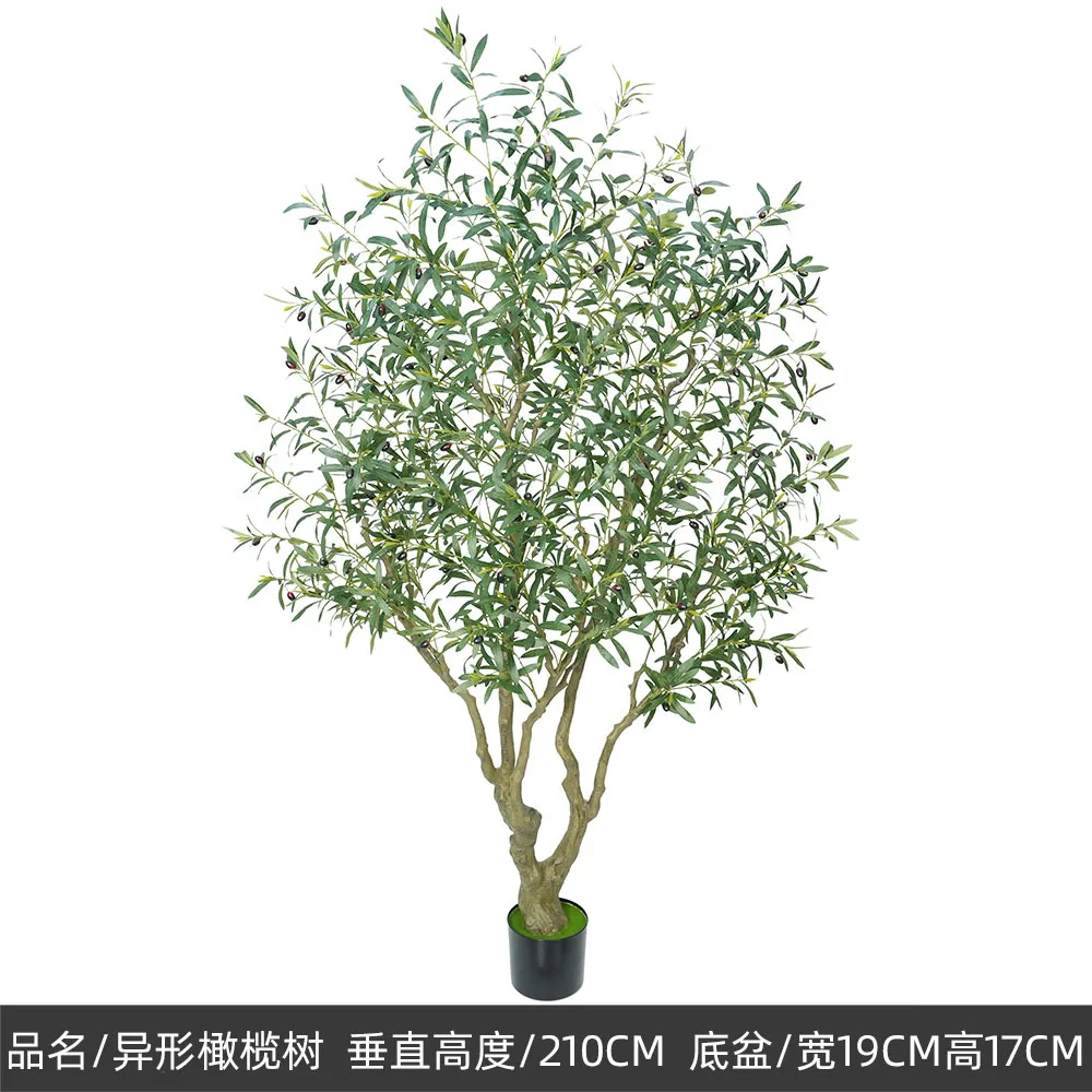 Kunstmatige Olijfboom PE Materiaal Luxe Scandinavische Stijl Grote Simulatie Plant Olijfboom 180-240cm Thuis Bonsai-tuindecoraties