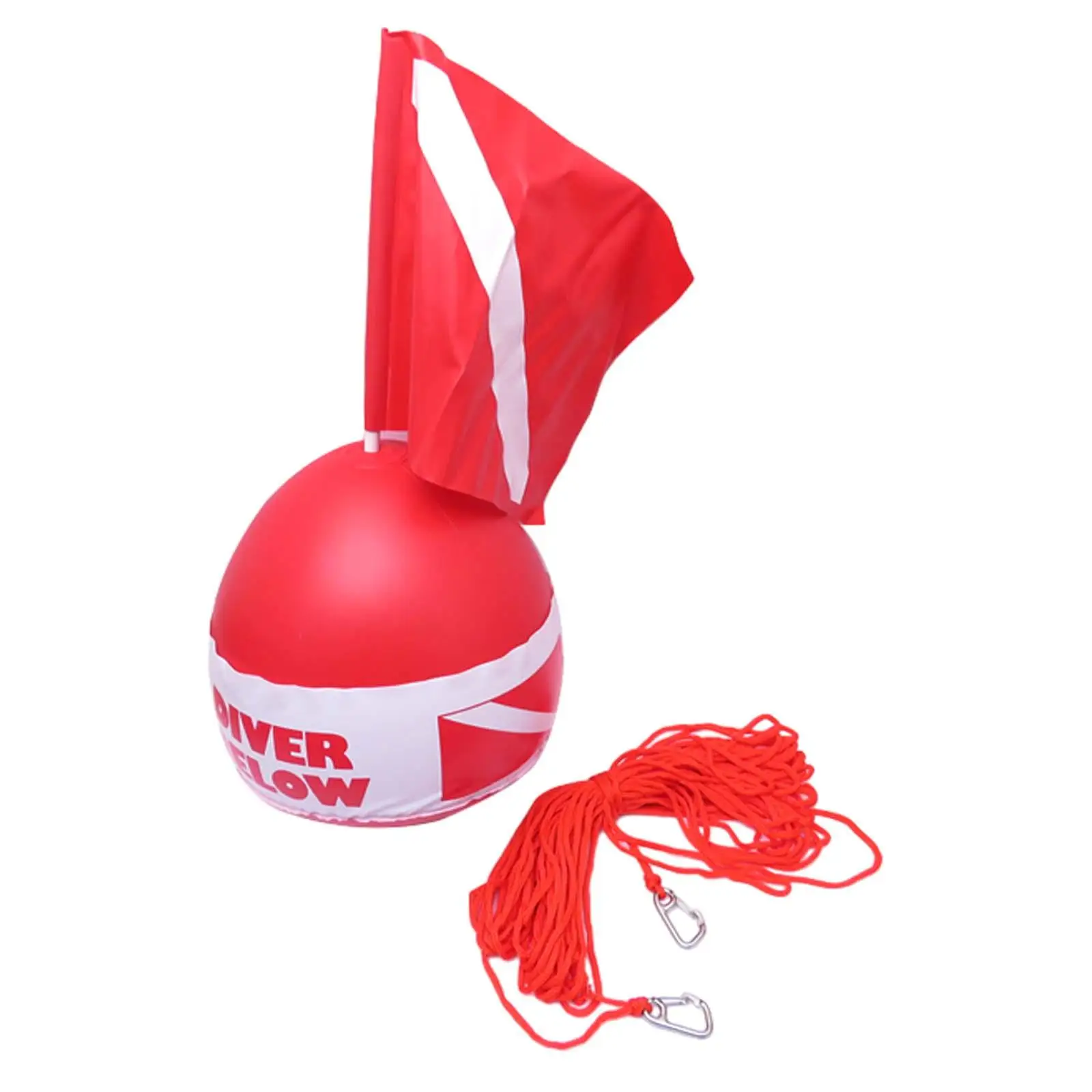 Dive Flag Float Buoy Dive Flag High Visibility Float Signal, Inflatable Signal Floater for Surface Signaling, Diving, Fishing