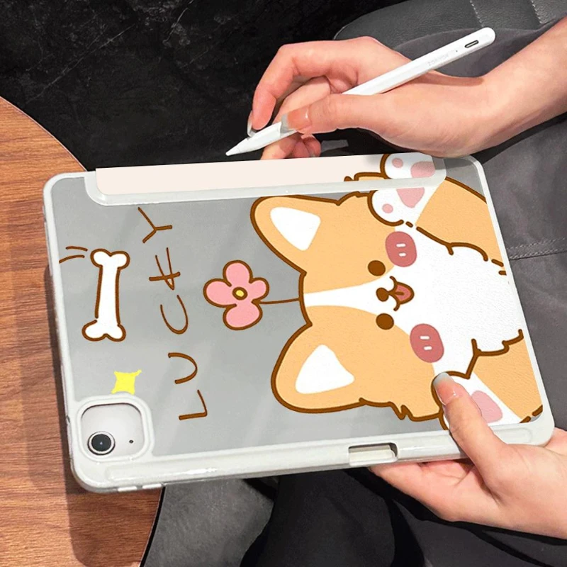 

Protective Case for Ipad 2017 2018 9.7inch Ipad Mini6 8.3 Cute Lucky Puppy 7 8 9th 10.2 Funda Cover Air 4 Air 5 Tri-fold Funda