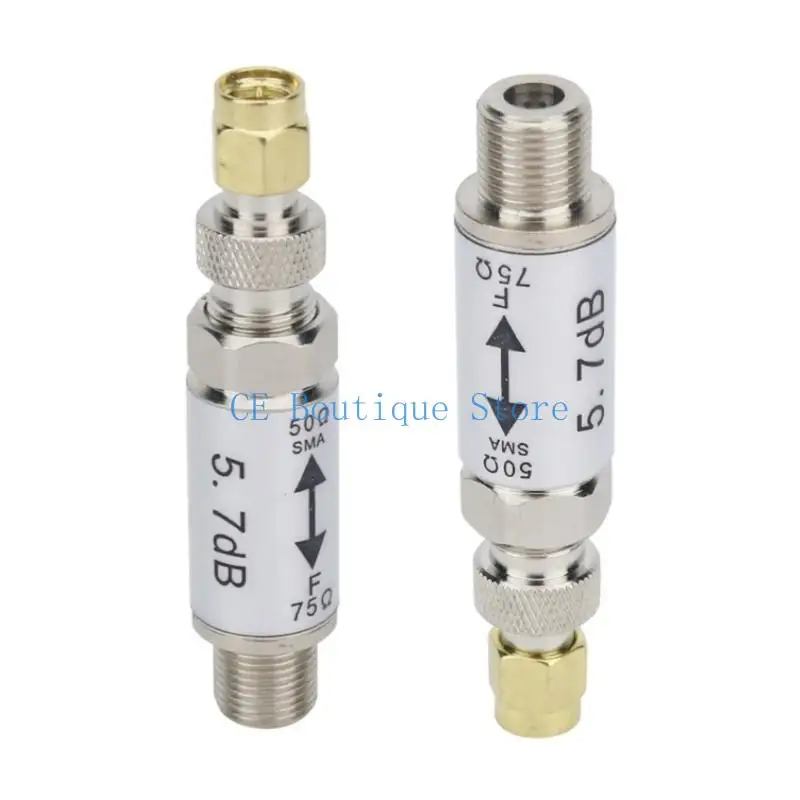 652F ترقيات محول المعاوقة 0 إلى 3GHz 50 75OHM SMA أنثى إلى F Male Connector