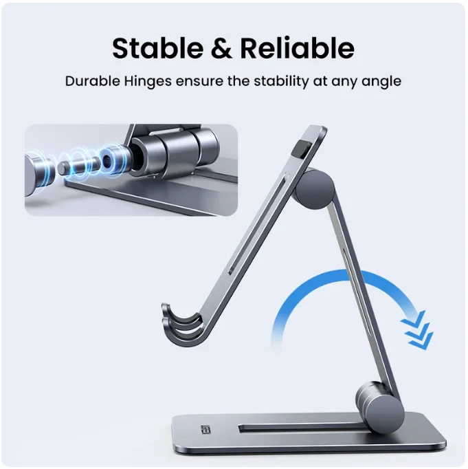 UGREEN Phone Holder Stand Portable High Quality Aluminum Desk Mobile Phone Stand Adjustable Freely