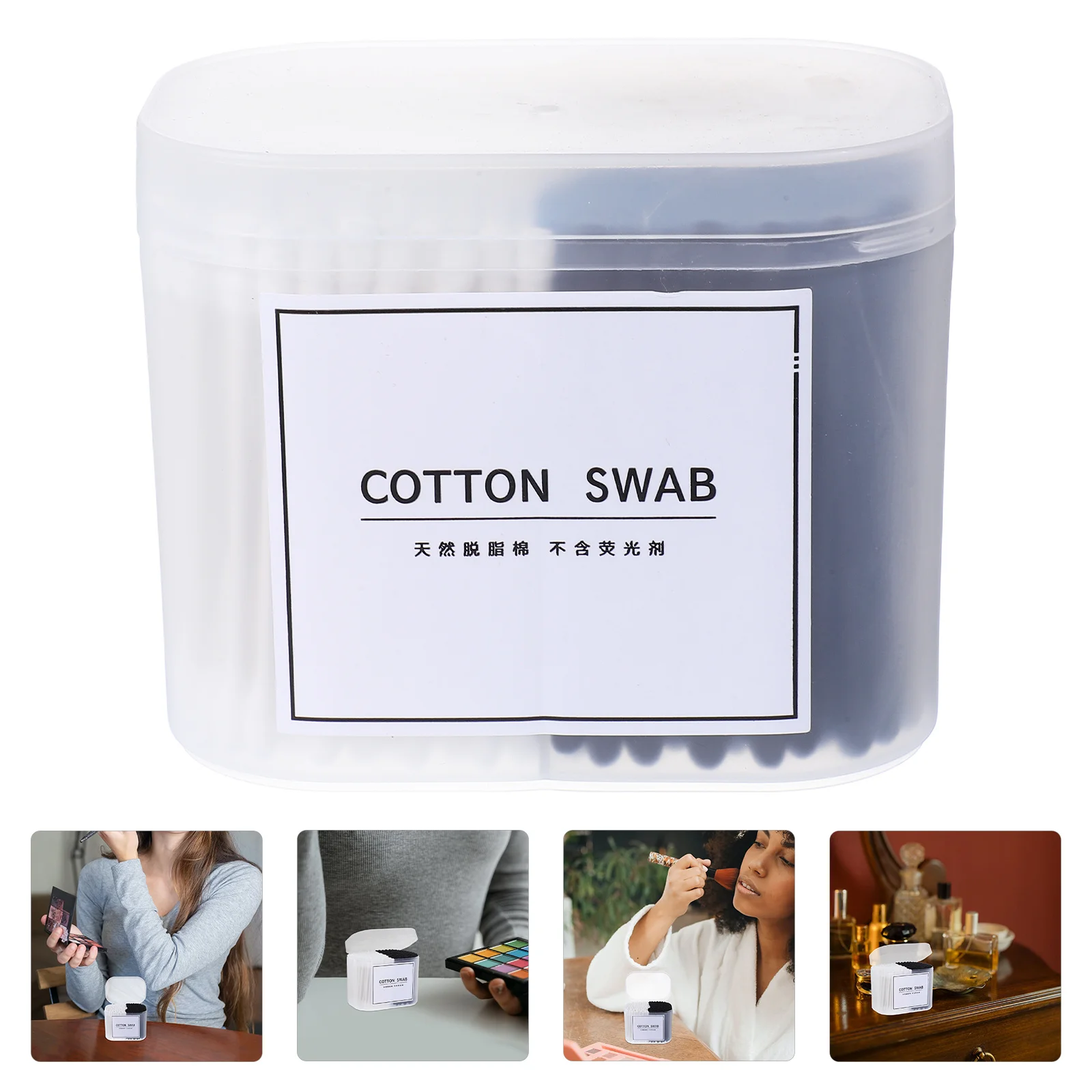 300pcs Cotton Swabs Double Head Paper Stick Makeup Tool Beauty Cleaning Ear Care Crafts Disposable Cotton Buds Hygiene Paper