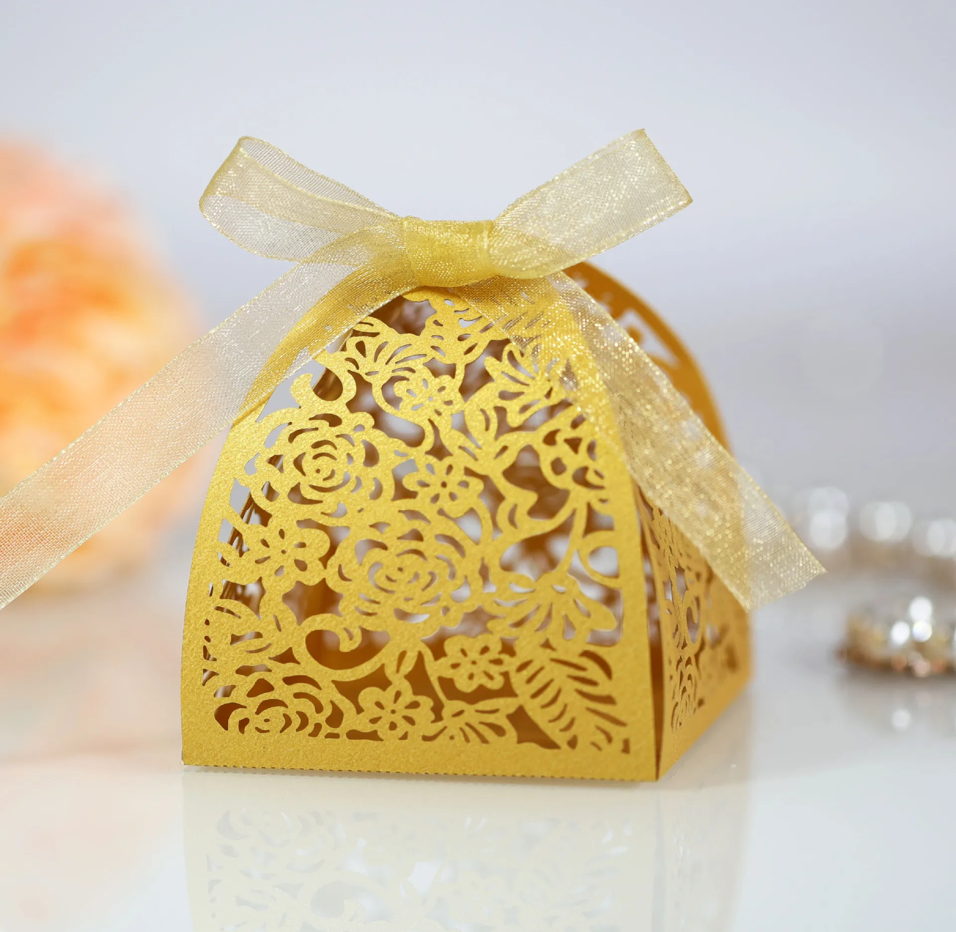 25/50/100 Stück Laser Hollow Cut Hochzeit Süßigkeiten Boxen mit Dankeschön Tag Valentinstag Geschenk Schokolade Verpackung Box Party Gefälligkeiten – Detail 29
