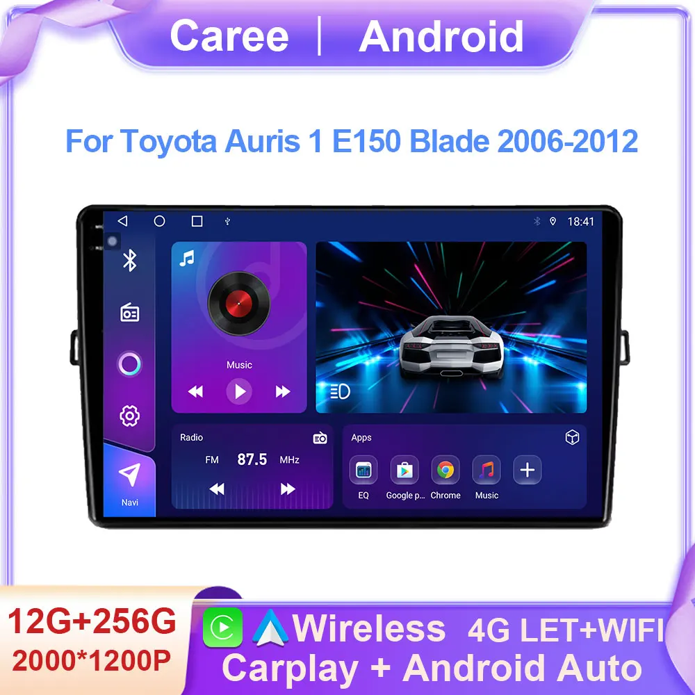 Car Radio Android For Toyota Auris 1 E150 Blade 2006-2012 Multimedia Carplay 2Din Car Stereo Autoradio Head Unit Navigation GPS
