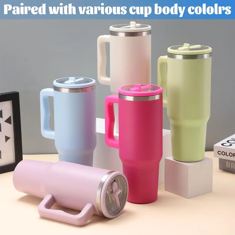 40 oz Replaceable Tumbler Flip Straw Lid for Stanley Cup,Reusable Tumbler Cover, Spill Proof Splash Resistant Tumbler Lids - view 4