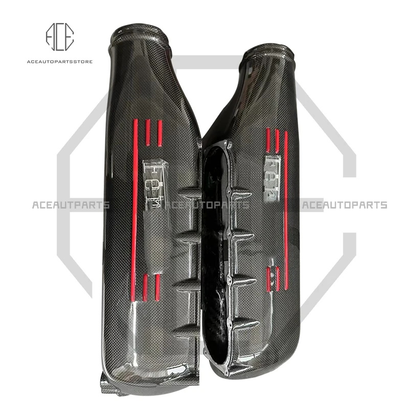 Car Modified Accessories Carbon Fiber Glossy Engine Air Intake Cover For Ferrari 458 Air Intakes Pipe Interior Body Kit