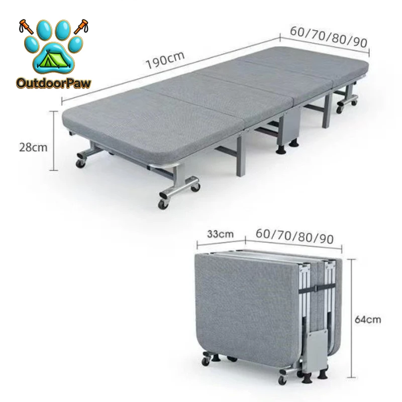 Folding Living Room Furniture Sofa Bed Convertible for Apartment Outdoor Camping Single Portable Adults' Folding Bed