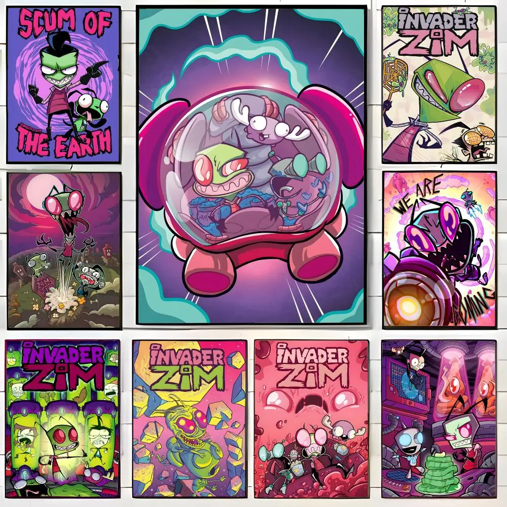 animation comedy I-Invader Zim Poster Wall Art Print Decorative Mural Home Decor Gift Unframed