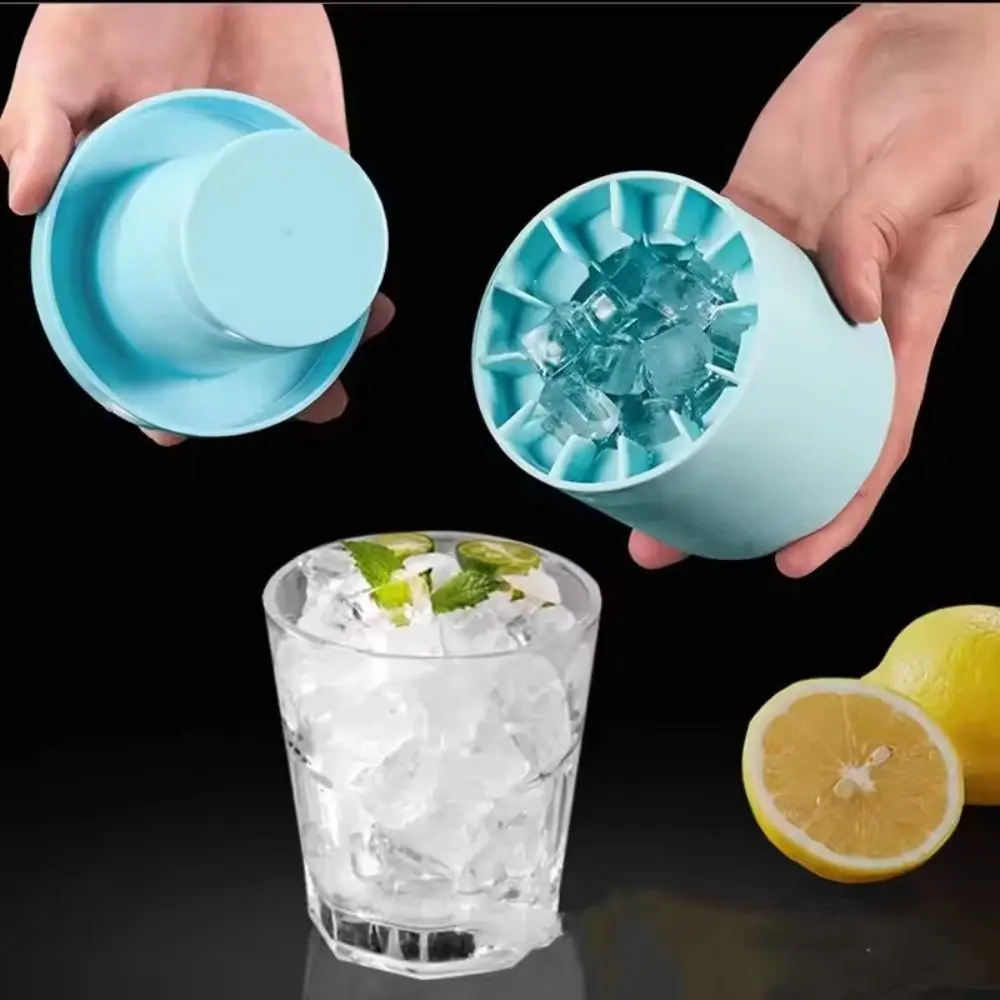 

Portable Silicone Ice Cube Mold Reusable Cylinder Ice Bucket Quick Freeze Ice Cube Tray Summer DIY Refrigerator Freeze Ice Maker