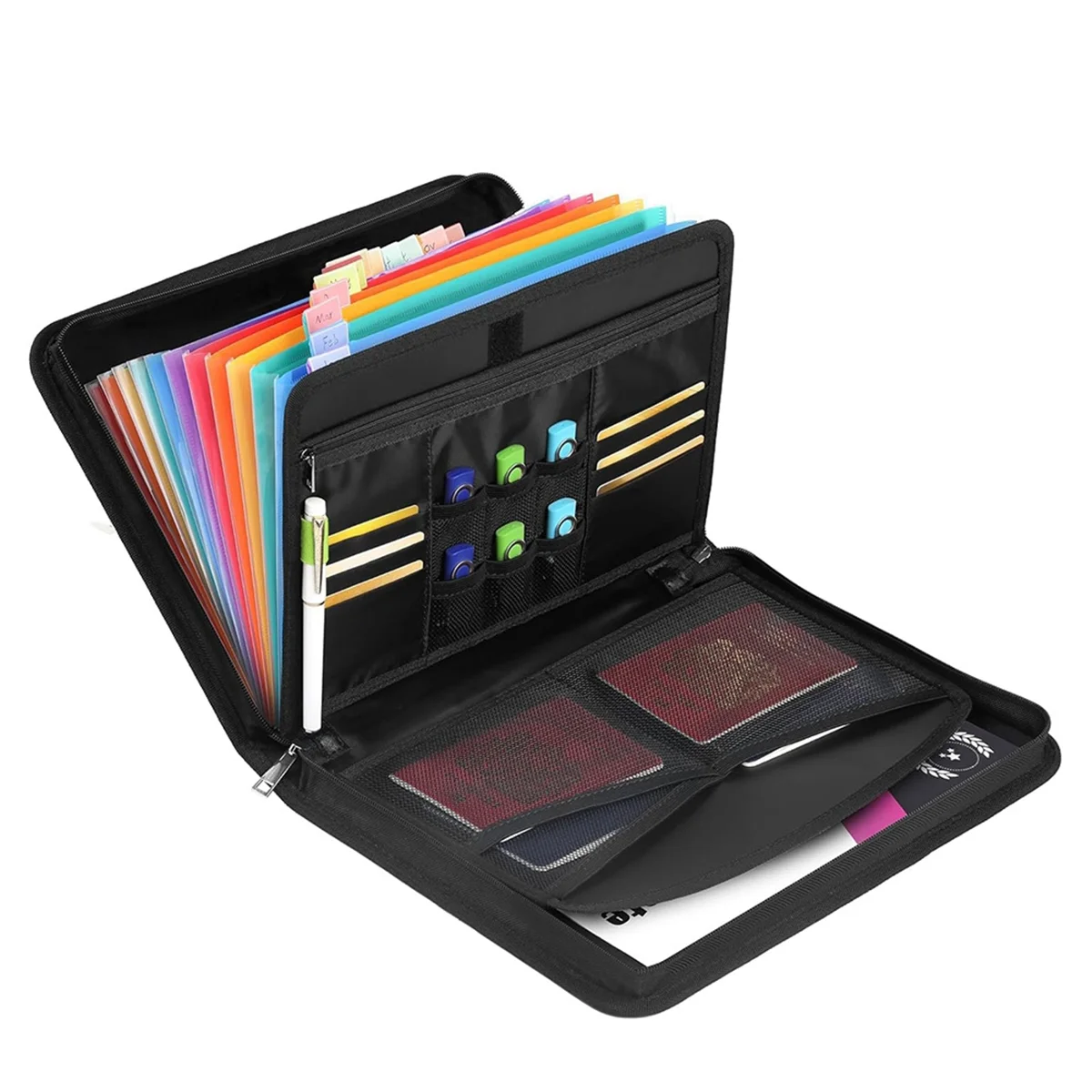 New Accordion Document Organizer 220°F FireResistant Document Organizer Zipper and Tab Document Organizer for A4 Documents