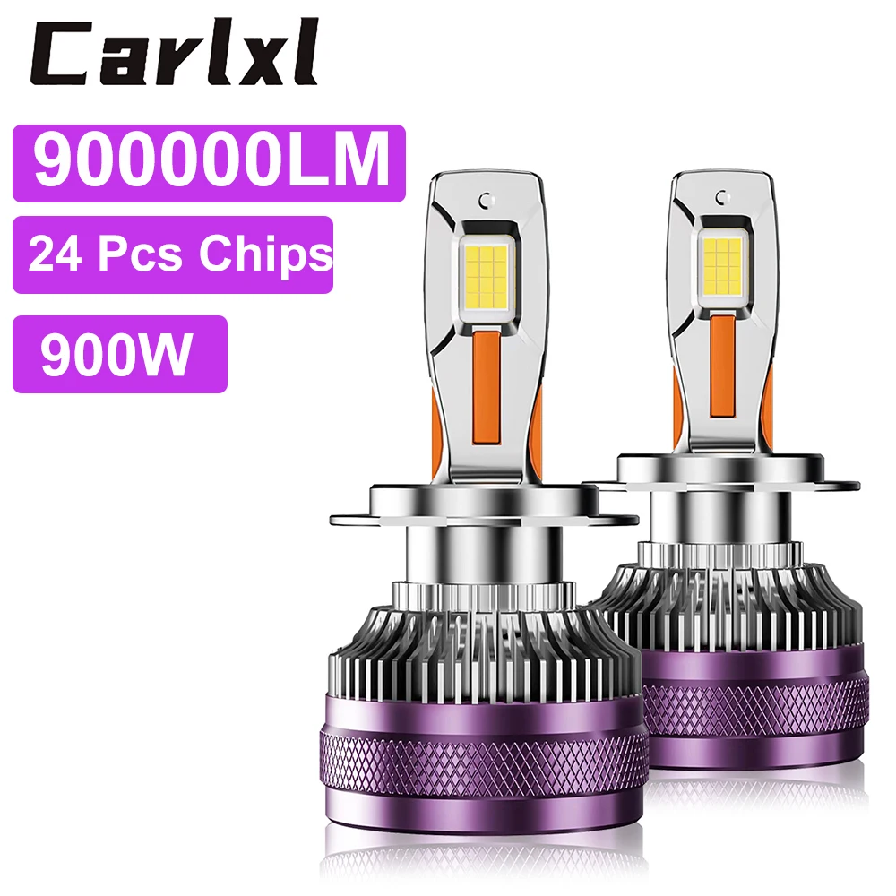 Carlxl 900W H7 H4 H11 LED Headlight High Power Canbus H1 H8 H9 9005 HB3 9006 HB4 9012 HIR2 Turbo Lamp 6000K Car Light 12V