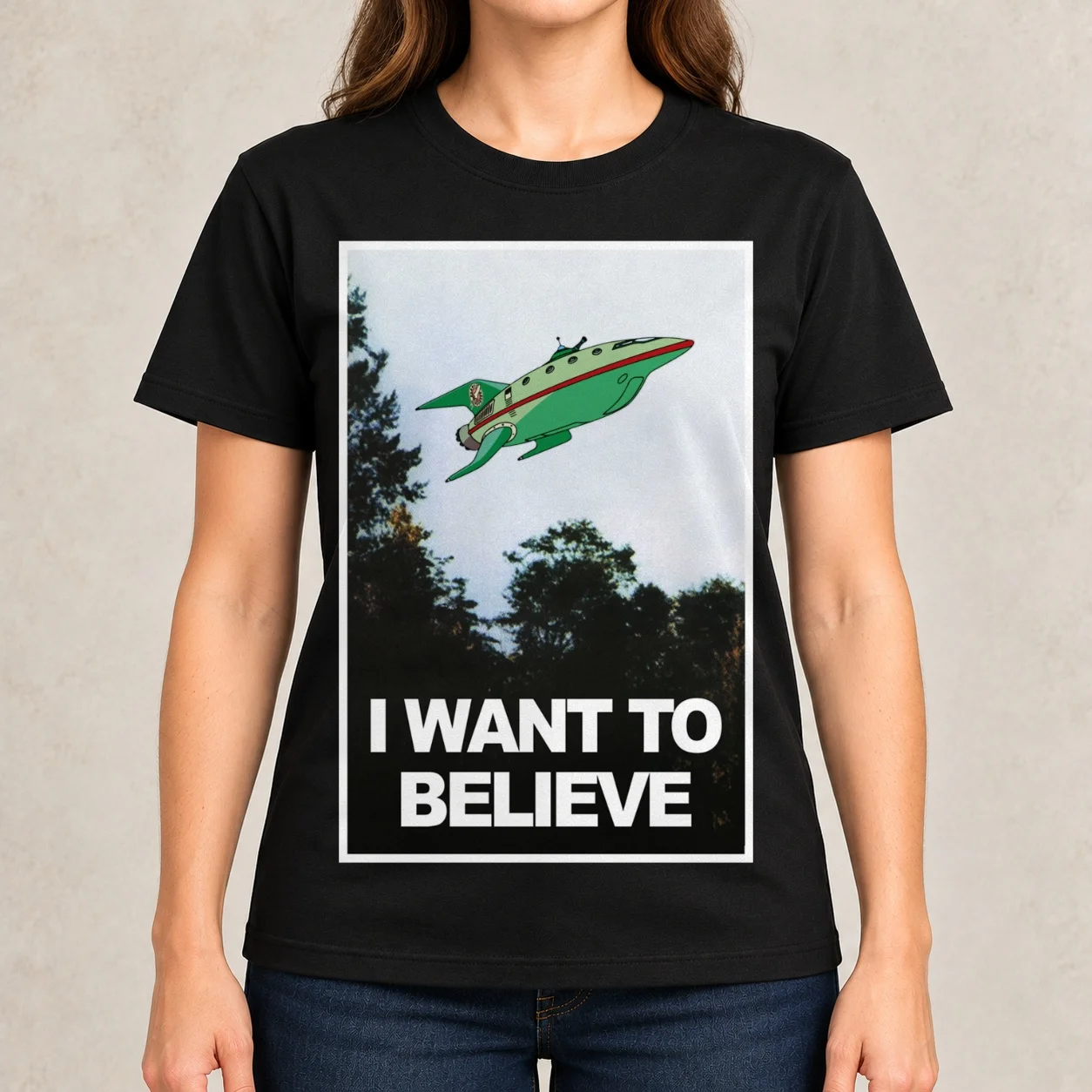 I want to believe express Women T-Shirt anime cute clothes tops cropped t shirts for Women