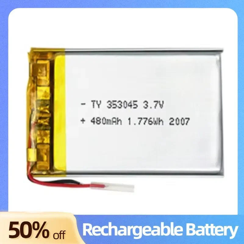 655065 Polymer Lithium Battery 3.7V 600mah-3000mAh for Locator Massager Emergency LED Light Rechargeable Pouch Battery