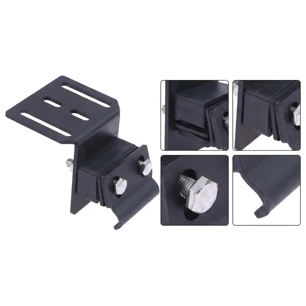 For Roof Rack Retaining Clip for SUV Built from Alloy Steel with Adjustable Slide Slot and Protective Rubber Contact Points