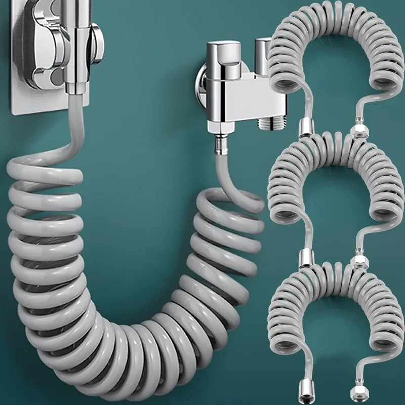 

2/3/5 м пружинный выдвижной шланг телефонная линия душ сантехнические шланги ванная комната туалет биде раковина водопровод опрыскиватель соединительные трубы