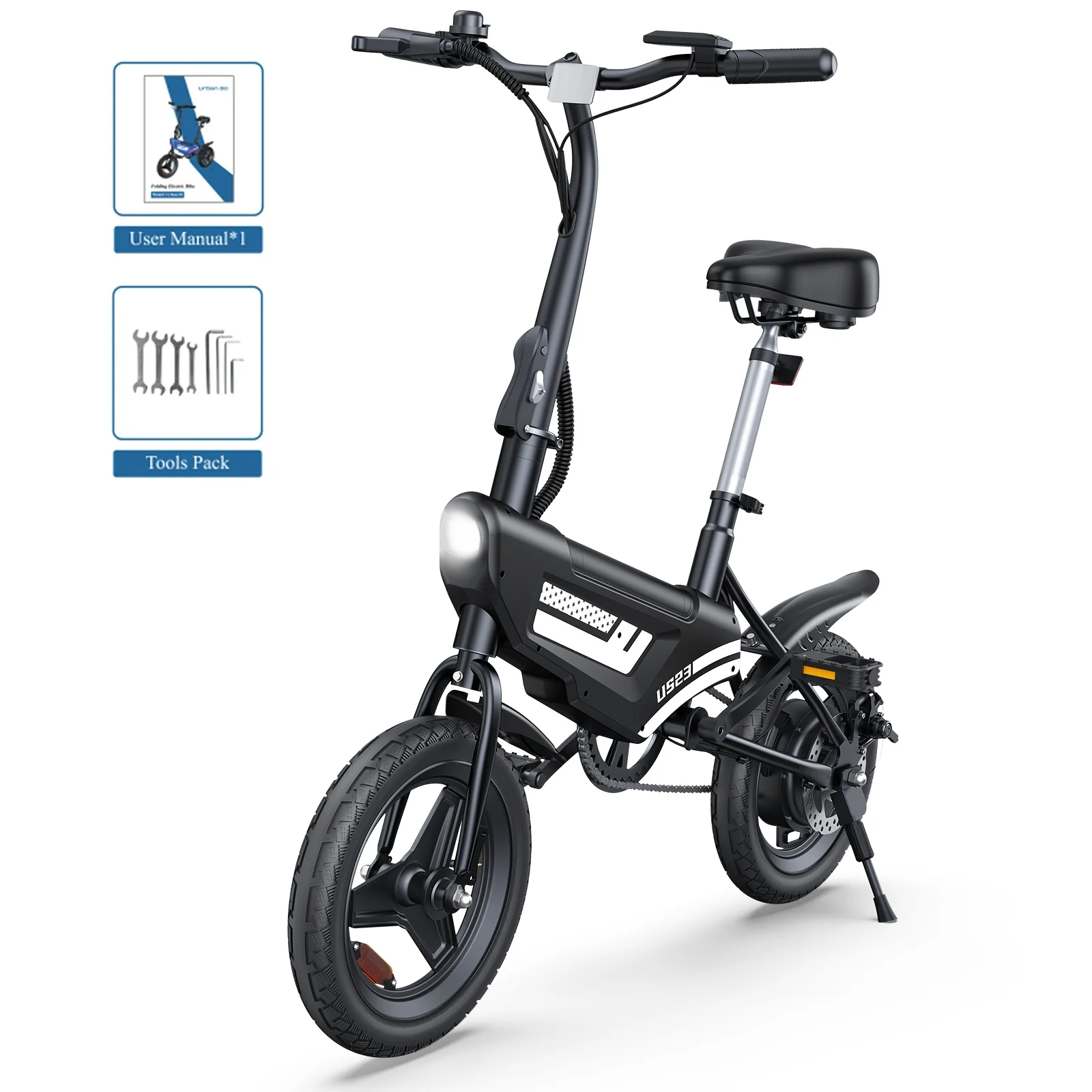 Adults and Teens 20 Mile Quick Fold E-Bike 300 Lbs Weight Capacity