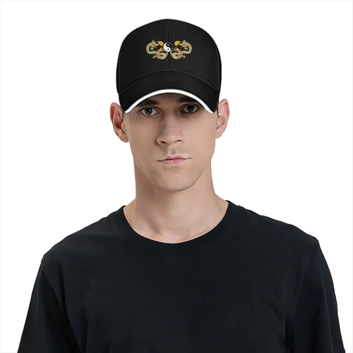 Yin Yang Dragon Classic Baseball Caps Peaked Cap YinYang Adjustable Sun Shade Hats for Men Women