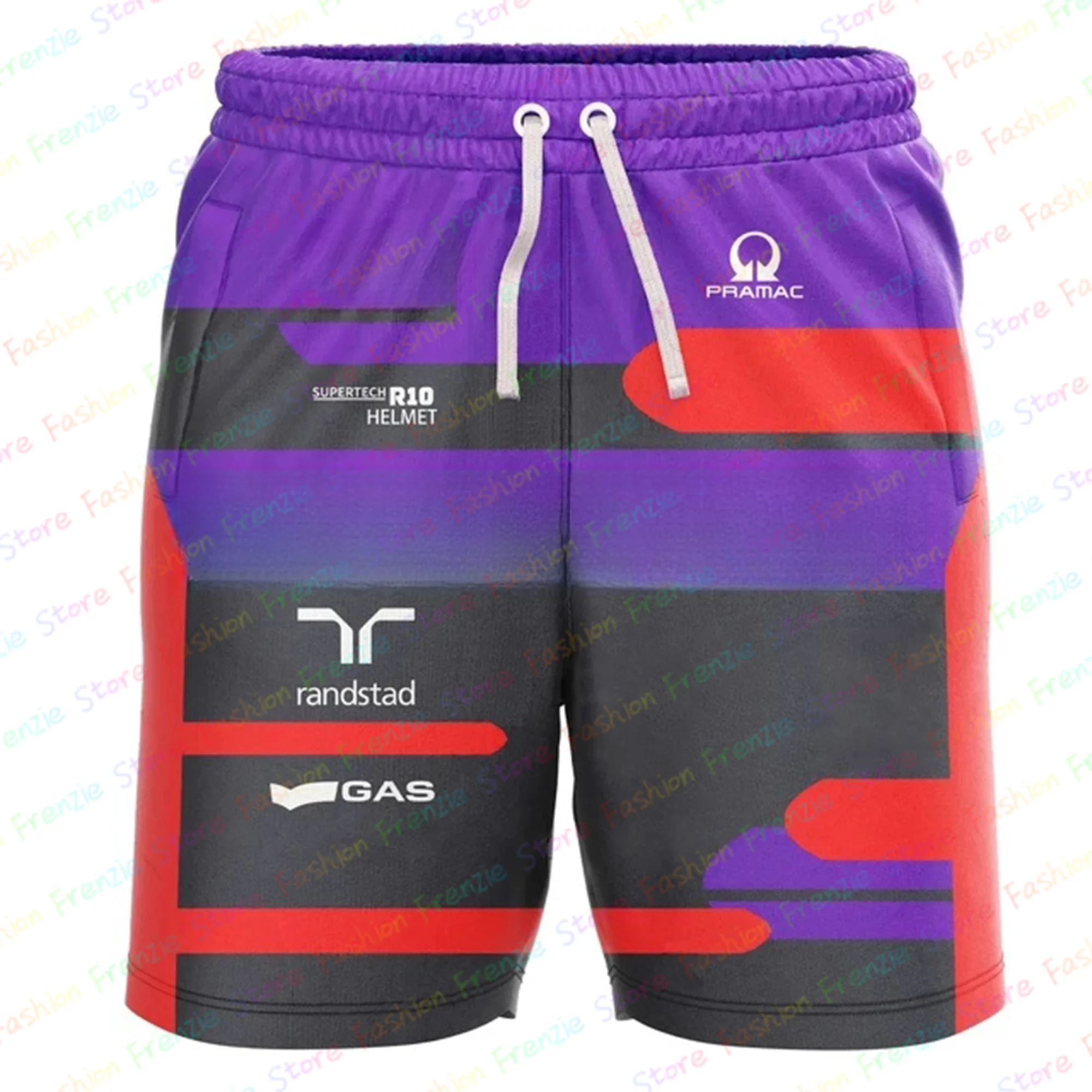 2024 New Motorcycle Street Bike Riding Casual Short Pants Men's Shorts Summer Breathable Casual Race Lovers Pramac Team Rider