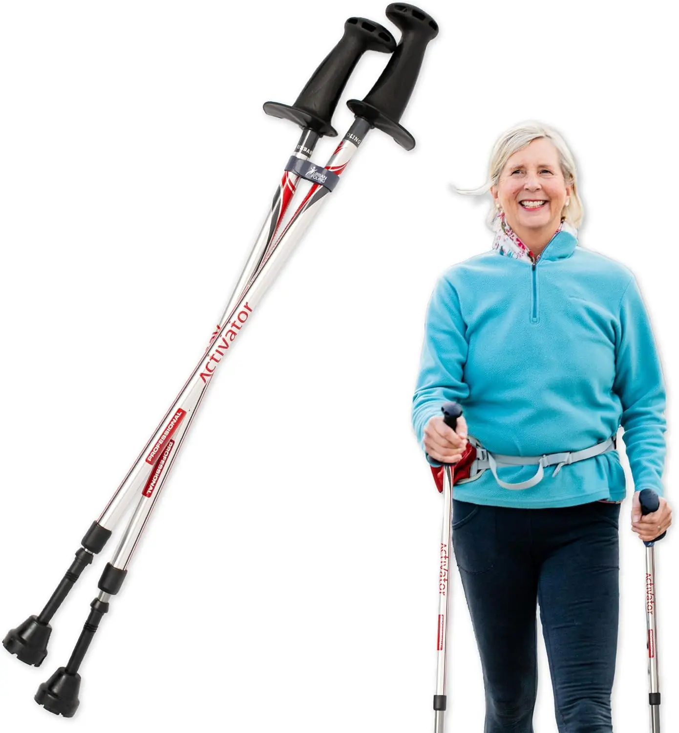 

Adjustable Walking Poles for Balance & Rehabilitation - Lightweight, Collapsible with Ergonomic Handles