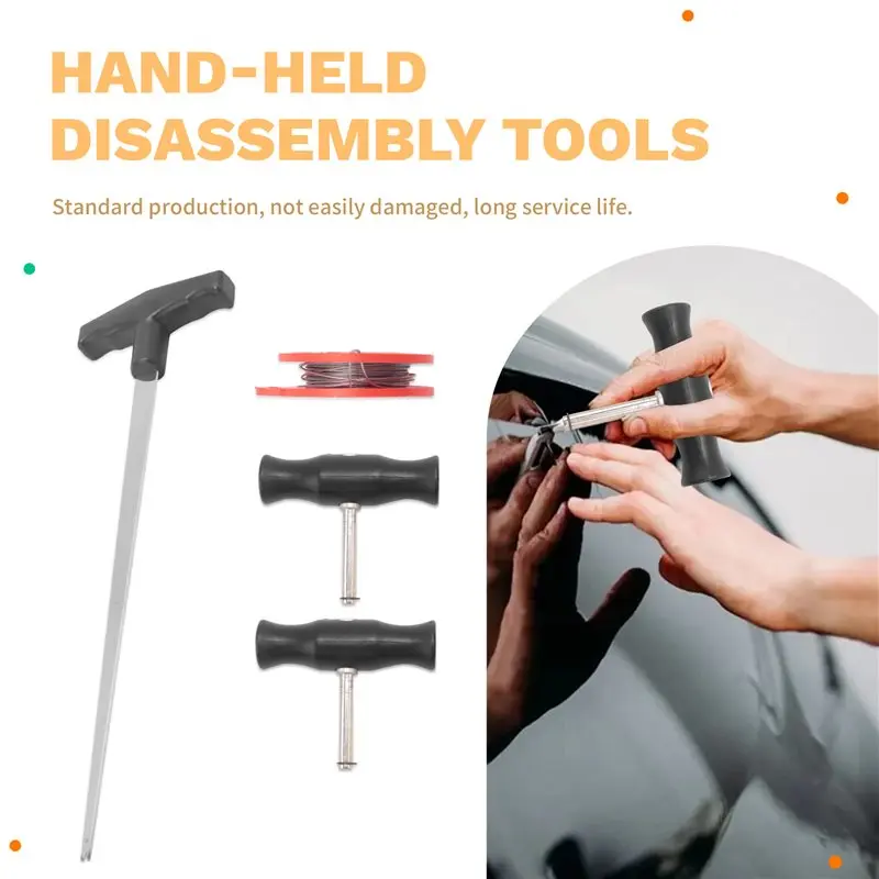 M45K-Auto Windshield Glass Removal Tool Kits Non Slip Compact Comfortable Grip Easy To Use Universal
