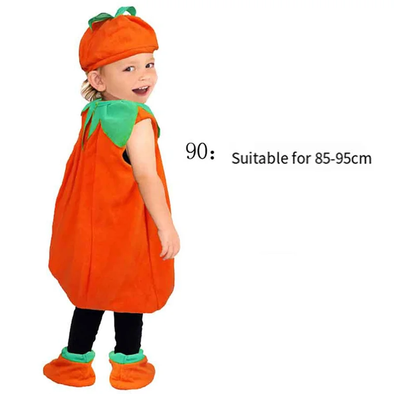 Novità per il 2023 bambini bambini costume di Halloween zucca vestire divertenti costumi da festa cosplay bambino senza maniche