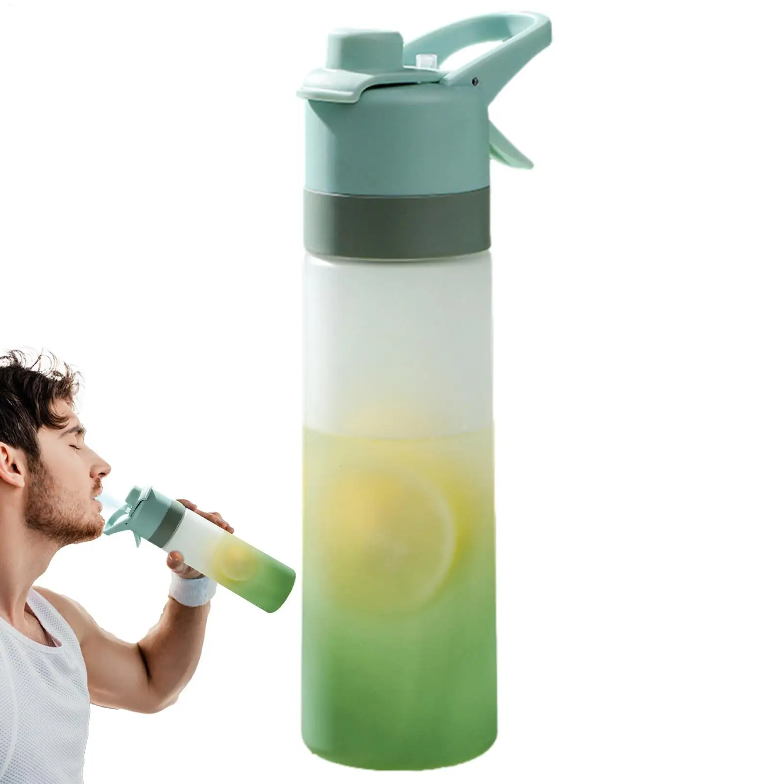 650ml Spray Water Bottle Portable Outdoor Sport Water Bottle for Girls Gym Fitness Drinking Drinkware Hiking Riding Water Bottle