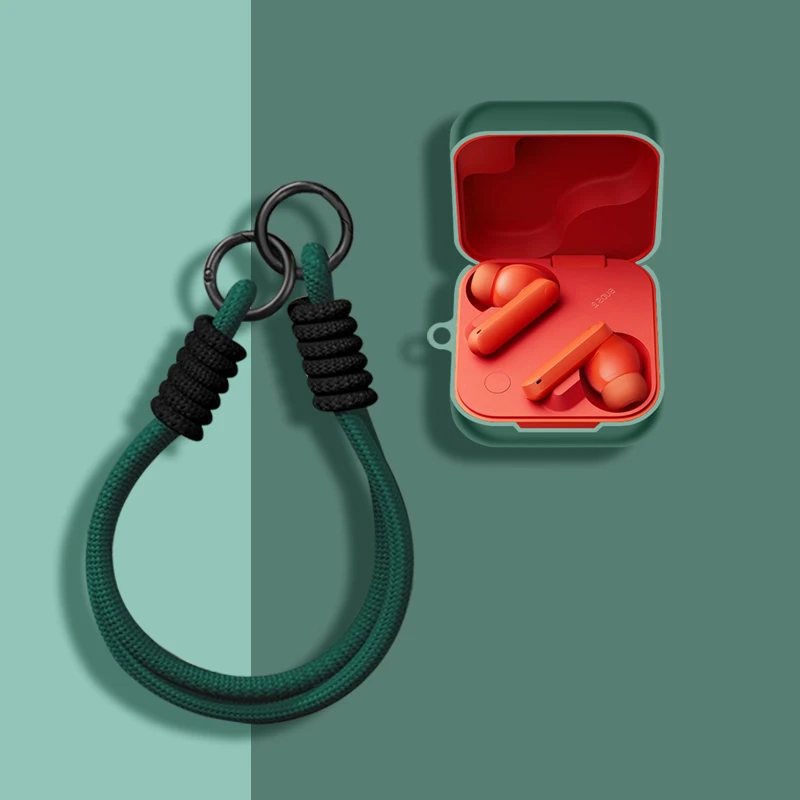 For CMF by Nothing Buds 2A Case Silicone Protective Sleeve Skin Cover Wireless Bluetooth Earphone Bags With Landyard Accessory