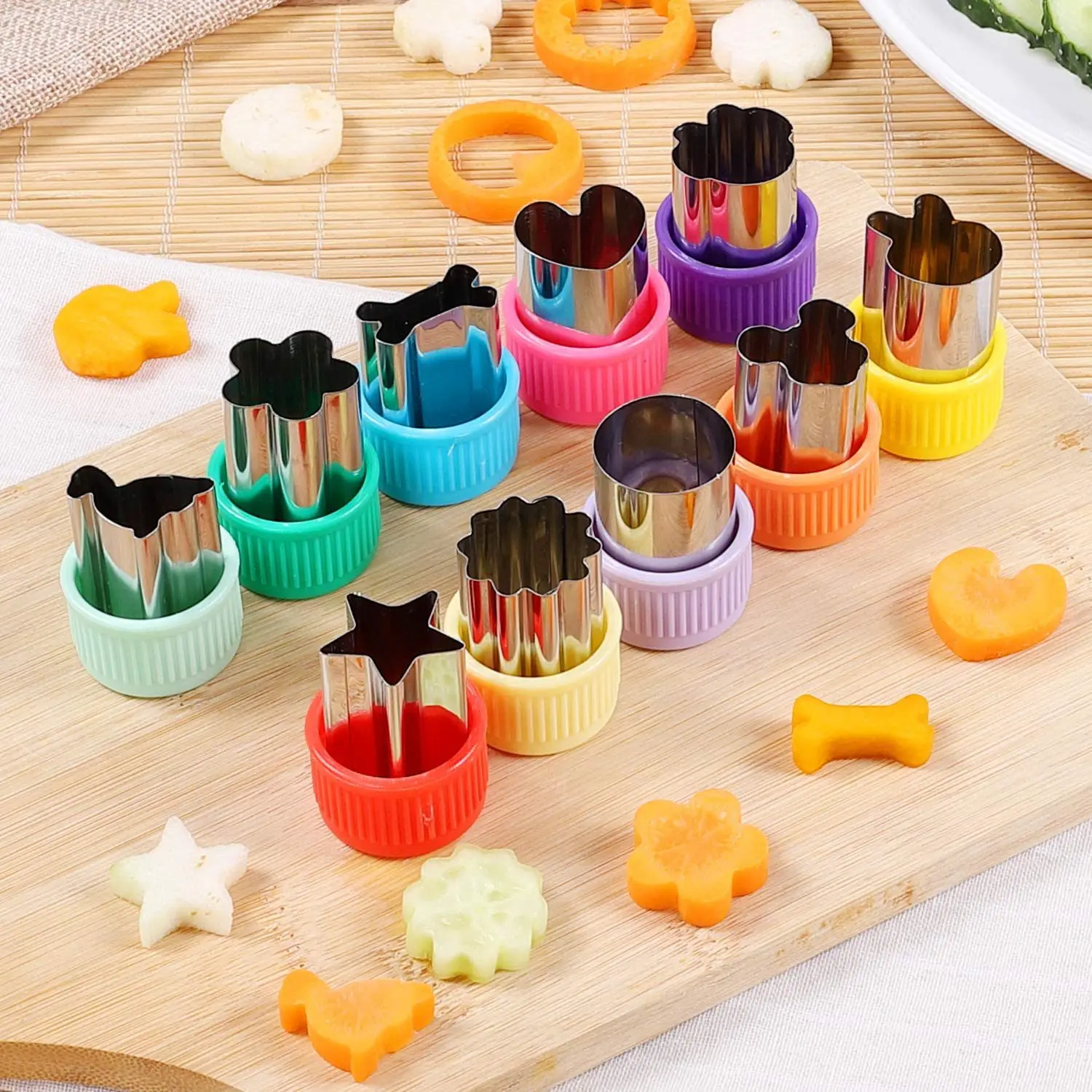 20-30 Pcs Stainless Steel Biscuit Mold Set Baking Mold Sandwich Cute Shape Embosser Mold Kitchen Tools Baking Pastry Accessories