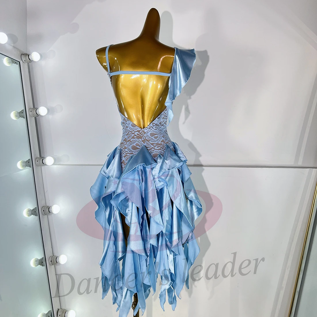 Latin Dance Adult Children'S Dress AB Stone High-End Custom Ruffle Irregular Precisely Tango Women'S Clothing