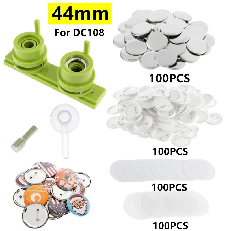 Button Badge Maker Machine DIY Pin Button Maker Press Machine Badge Punch Press with Free Button Parts&Pictures&Circle Cutter