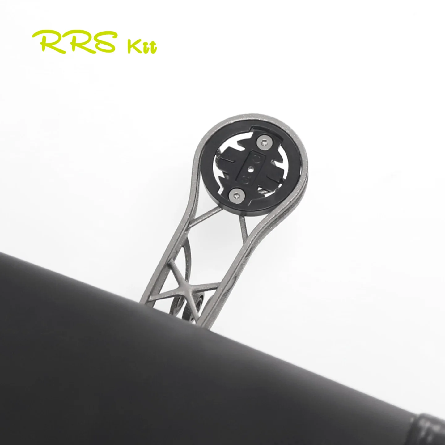 RRSKIT Suporte estendido para computador de bicicleta de liga de titânio impresso em 3D adequado para base universal Garmin com suporte para lâmpada Gopro