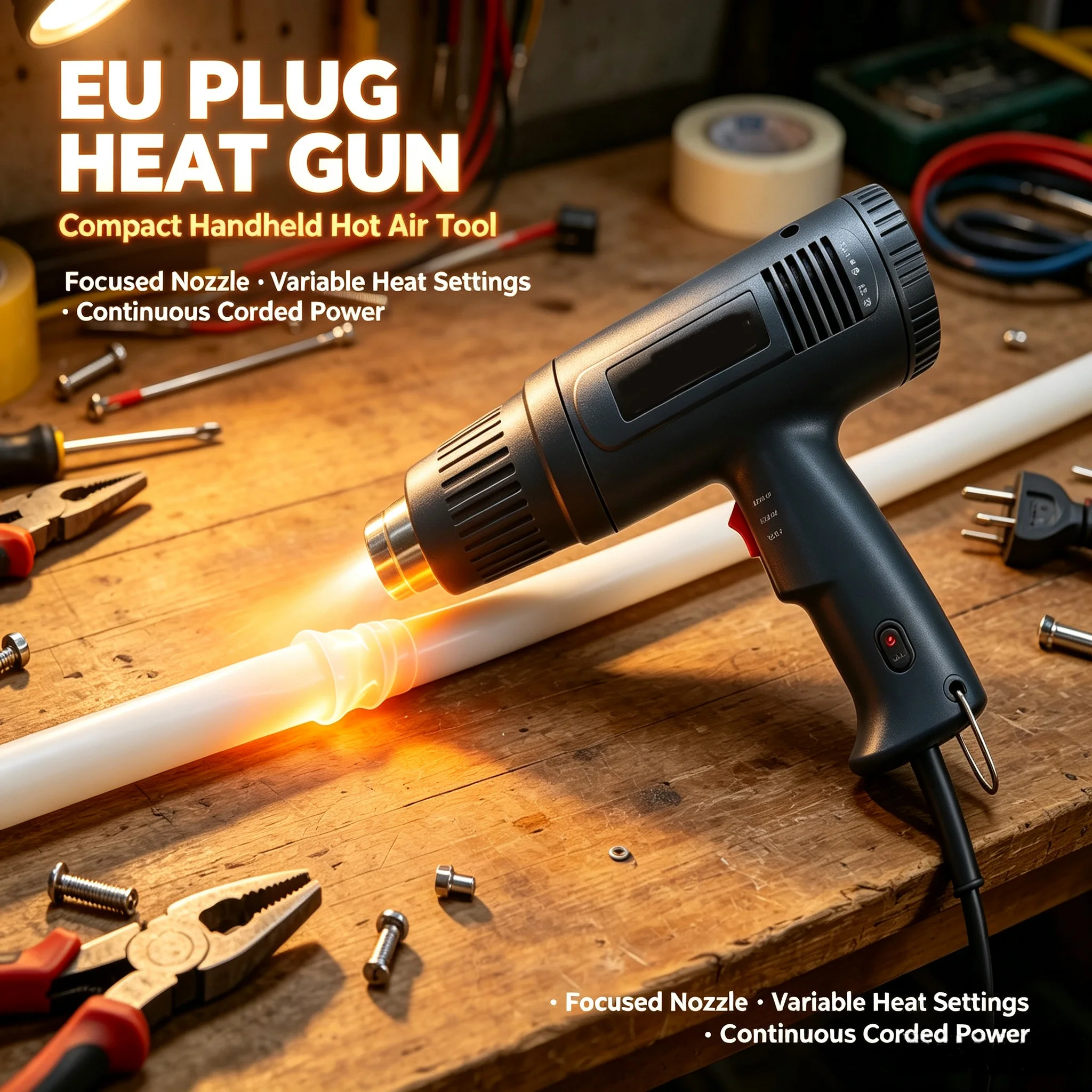 Hot Air Gun Heat Gun 2000W Variable Advanced Electric Advanced Hot Air Gun Temperatures Adjustable Electric Heat Gun