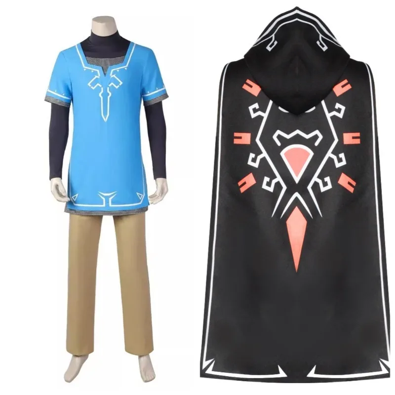 

Hot Game The Legend and Of Zeldas Series Short Sleeves&Cloak Cartoon Character Creativity Boys and Girls Cosplay Clothes Prop