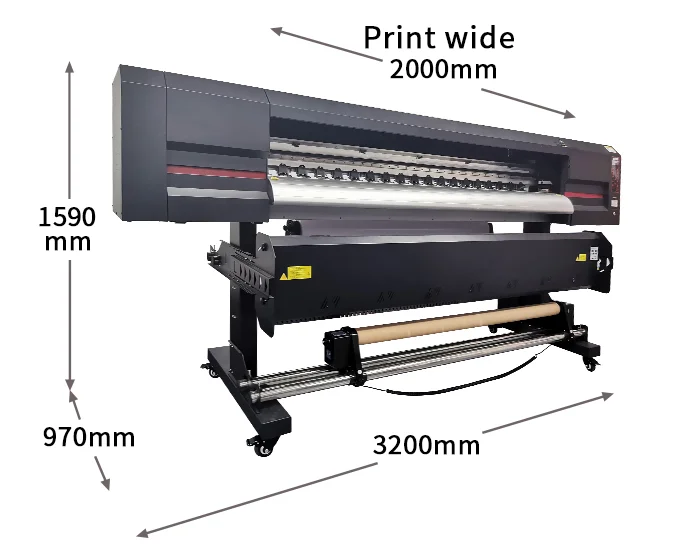 19E3-K Harga Terbaik Printer Inkjet Ecosolvent Plotter Eco Solvent Format Besar