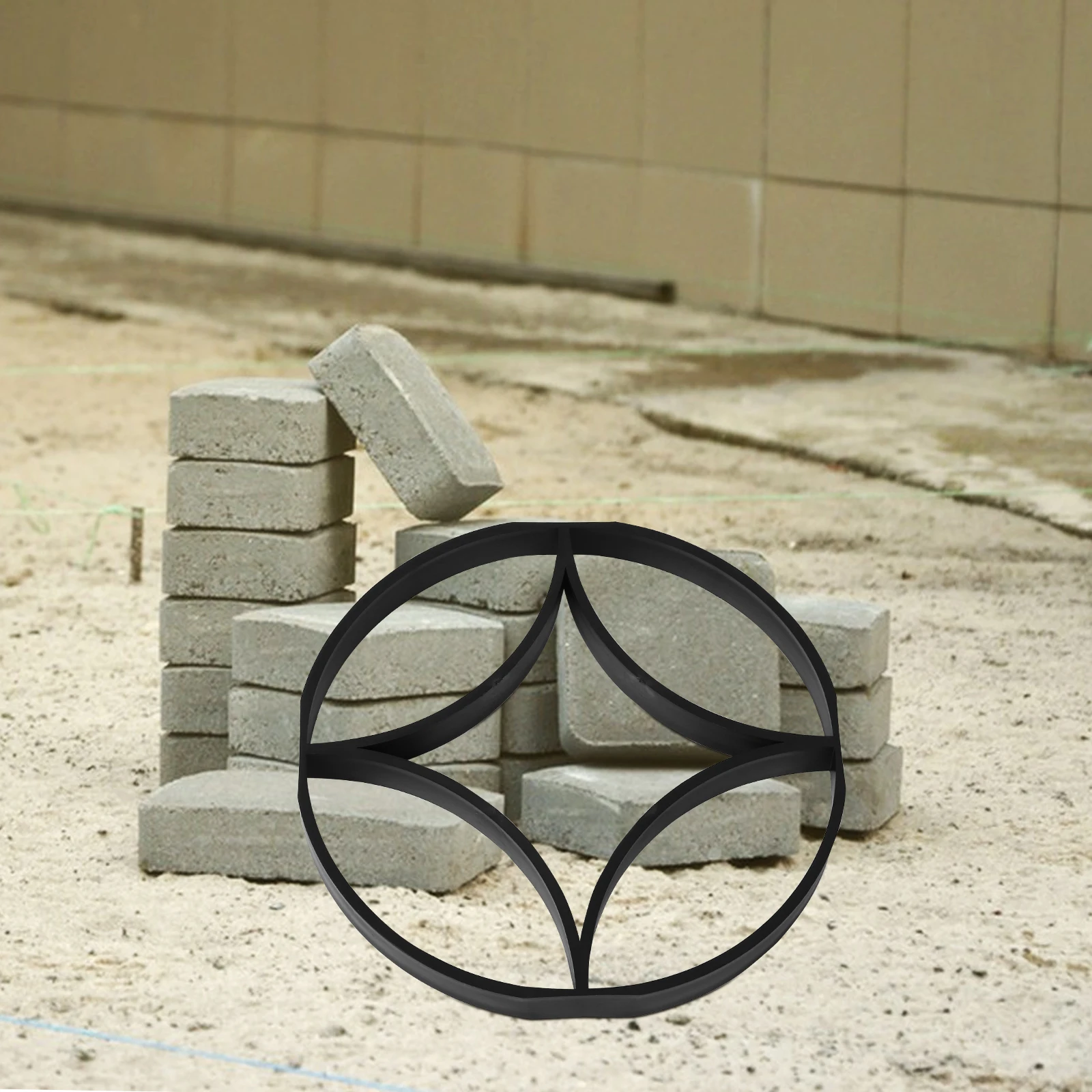 

1PC Cement Tool Round Tile Paver Concrete Path Garden Pavement Plastic Floor Mold Cement Floor Tile Mold Garden Stone Brick