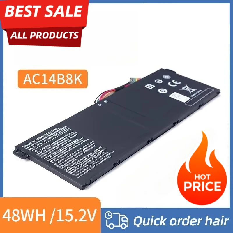 

High-Quality AC14B8K Battery For Acer Aspire CB3-111 CB5-311 ES1-511 ES1-512 ES1-520 S1-521 ES1-531ES1-731 E5-771G V3-371 V3-111
