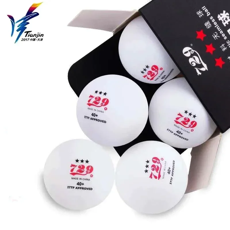 729 Friendship 3 Stars Seamless Table Tennis Ball 40+ New Material Ping Pong Balls for National Games Competition ITTF Approved