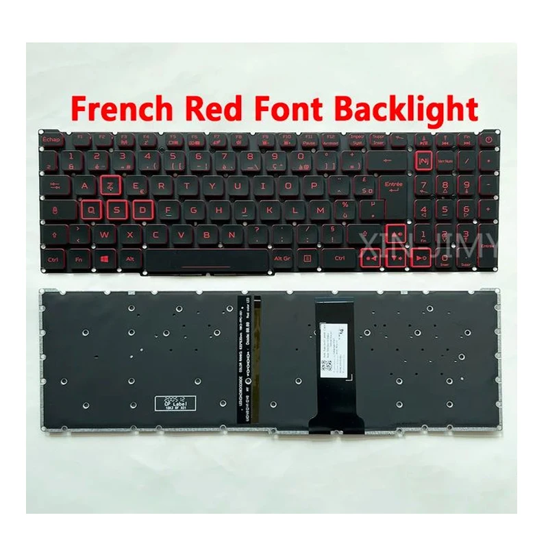 XIN-FR-SP-UK Backlit Laptop Keyboard For Acer Nitro 5 N20C1 N20C2 N18C3 N18C4 LG05P_N90BRL LG5P_N90BRL NKI15130NG NKI151315D