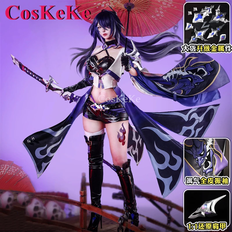 CosKeKe Acheron Cosplay Game Honkai: Star Rail Costume Elegant Sweet Fashion Uniform Full Set Activity Party Role Play Clothing