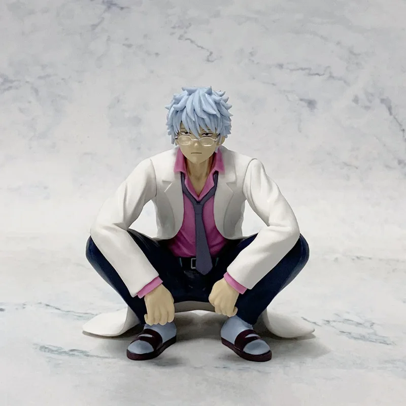 Figuras de acción de juguete de juguete de 12CM, Anime, GINTAMA, Sakata, Gintoki, profesor de 3 ° grado, de Clase Z, decoraciones de escritorio