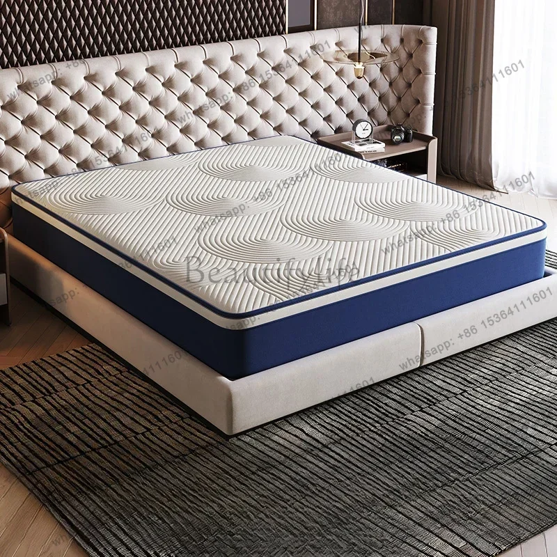 LSSleep Latex Soft Mattress King Size Double Bedroom Luxury Mattress Designer Queen Matelas Lit 2 Personnes Furniture Home