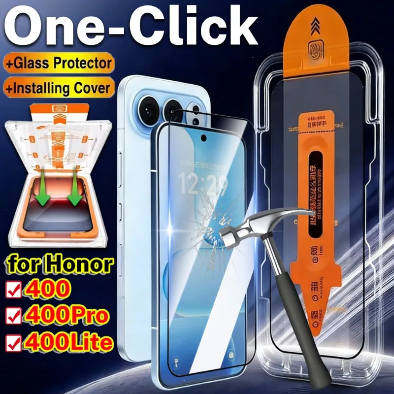 

1-3 шт. Защитное стекло One-click для Huawei Honor 400/400Lite/400Pro, HD, с защитой от царапин, с простым установочным комплектом