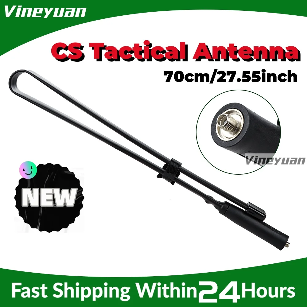 Foldable CS Tactical Antenna 70cm/27.56inch SMA-Female Dual Band VHF UHF 136/52Mhz for Kenwood BaoFeng UV-5R UV-82 BF-888S BF-F8