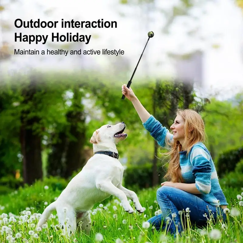 Dog Toy Ball Thrower Anti-slip Handle Tennis Ball Thrower For Small Dog Retractable Ball Throwing Stick Pet Toy Ball Thrower