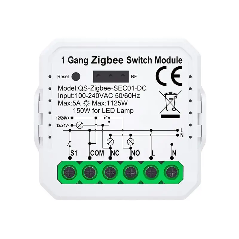 QWE-Tuya Smart Switch Module With Remote Control Smart Home DIY Breaker Relay Work For Alexa Google Alice