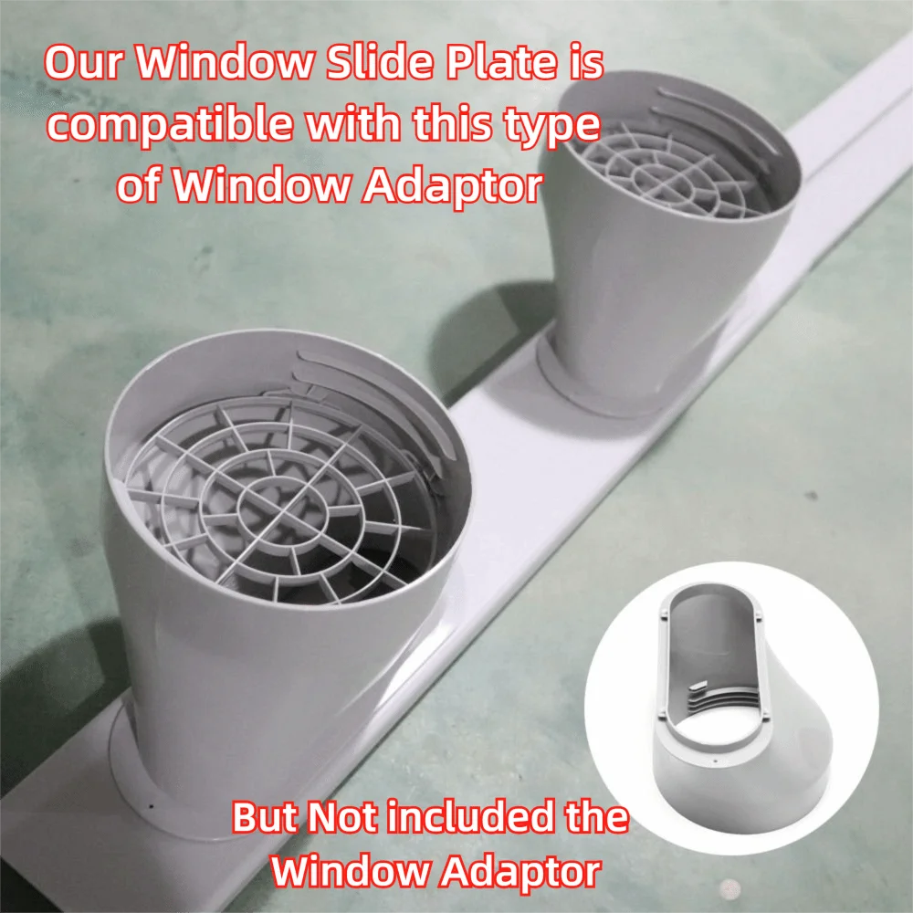 2/3/4pcs New Double Hole Window Sealing Plate Adjustable Height with Screws Air Conditioner Window Kit PVC Windshield Home Use